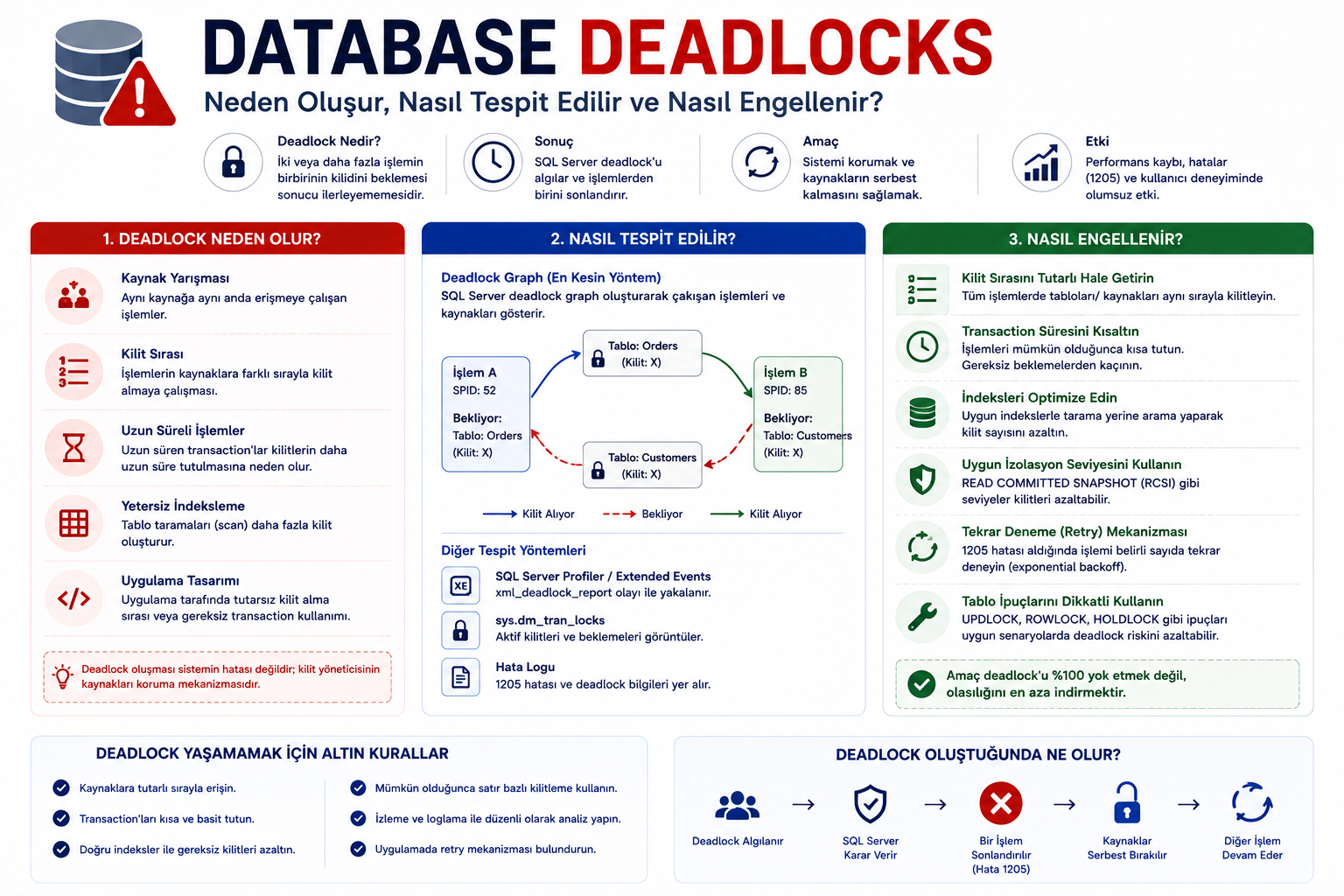 Database Deadlocks: Neden, Tespit ve Çözüm