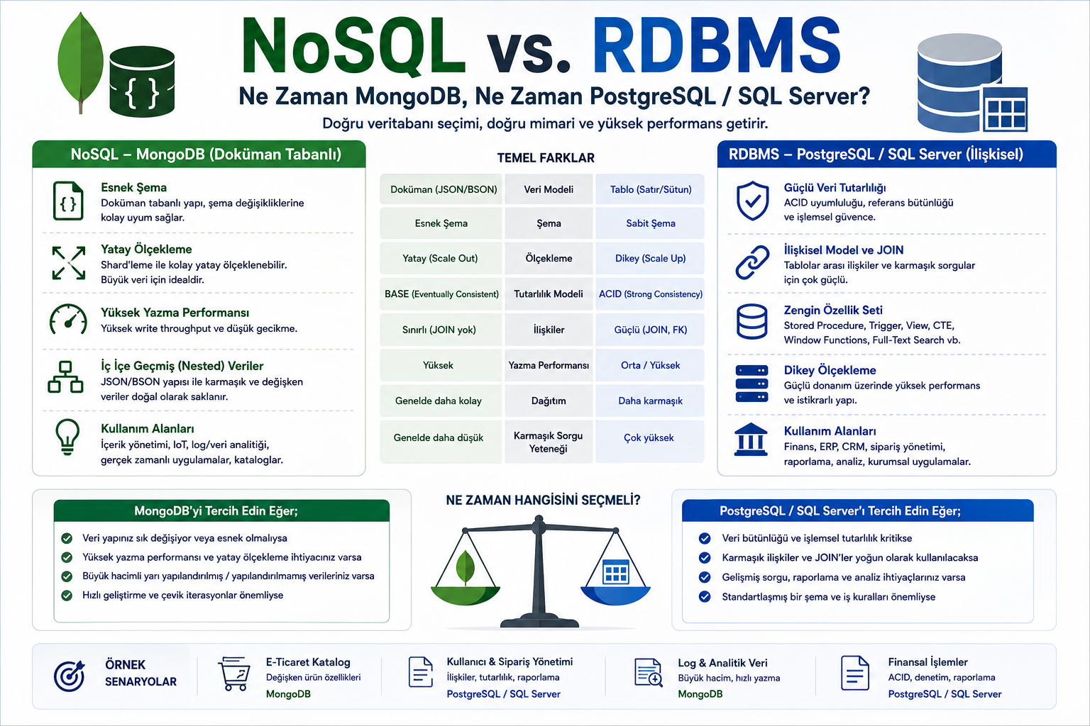 NoSQL vs RDBMS: Seçim Rehberi