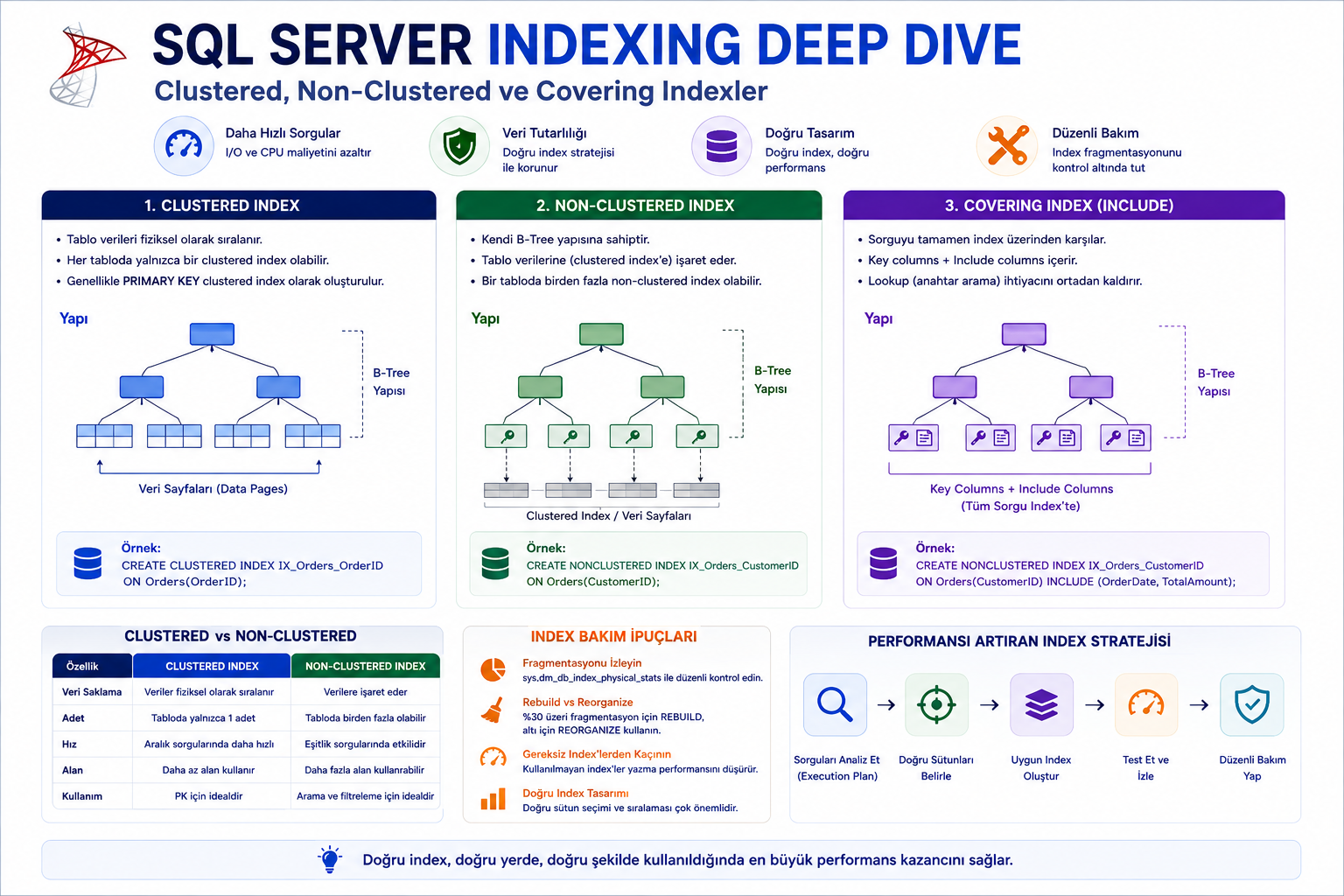 SQL Server Indexing: Clustered, Non-Clustered & Covering